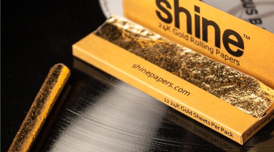 shine gold rolling papers
