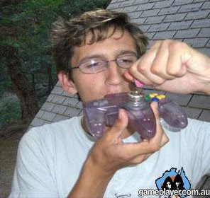 Gamer Smoking Marijuana