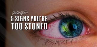 signs youre too stoned