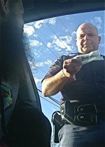 Police Officer Returning Marijuana