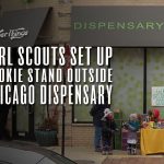 girl scouts sell cookies dispensary
