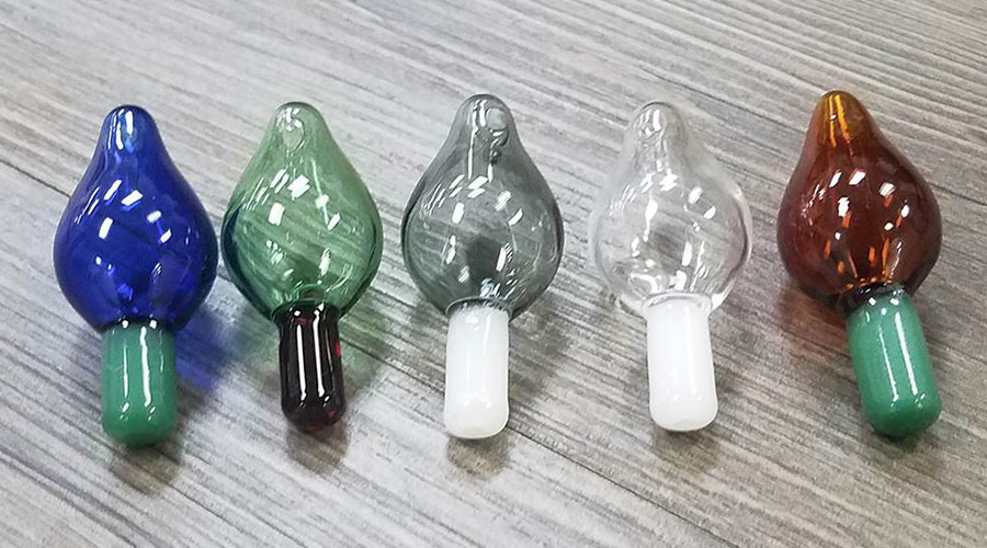 Colored Glass Bulb Carb Cap