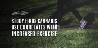 cannabis use correlates increased exercise