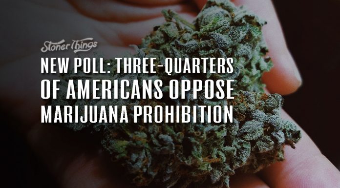 Three Quarters Americans Oppose Marijuana Prohibition