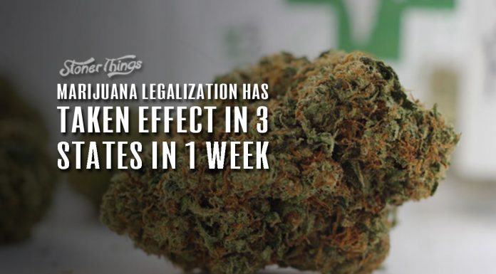 marijuana legalization taken effect 3 states 1 weed